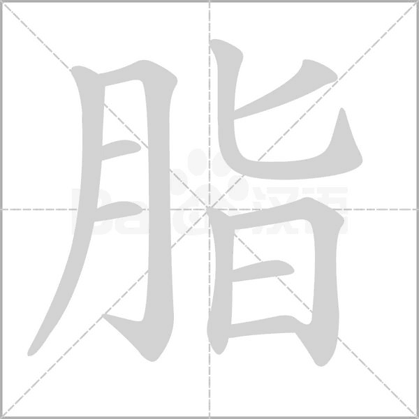 脂的笔画顺序