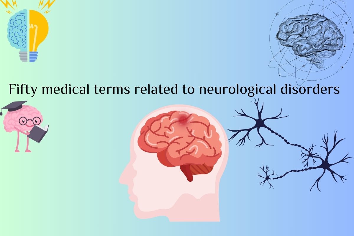 Top 50 medical terms related to neurological disorders